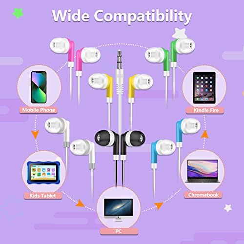 Transform Your Classroom Experience with 100-Pack Colorful Kids Earbuds – Durable Wired Headphones for Students – Perfect for Chromebooks, Laptops, and PCs – Comfortable In-Ear Design for Enhanced Learning and Engagement