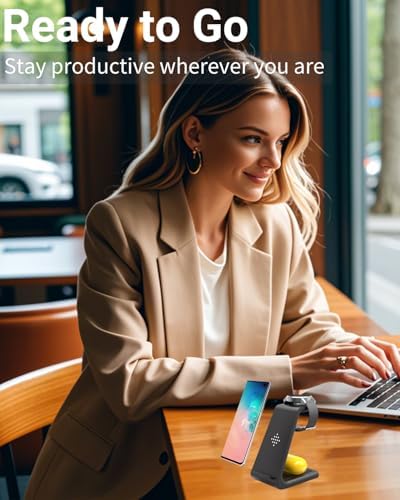 Ultimate 3-in-1 Wireless Charging Station for Samsung Galaxy Devices – Fast Qi-Certified Charger for S25 Ultra, S24, S23, Note 20, Z Flip 6 & Fold 6 – Dedicated Dock for Galaxy Watch 6/5 & Buds 3/3 Pro – Sleek, Portable Design Perfect for Home, Office, or Travel – Ideal Gift for Tech Enthusiasts