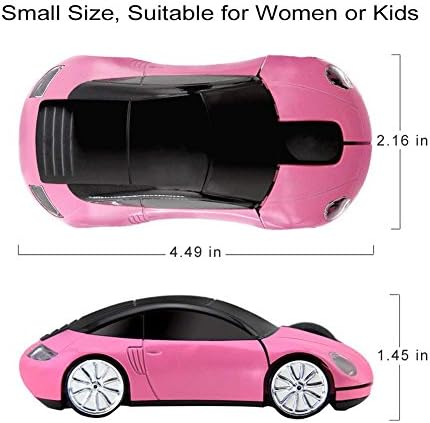 Stylish 2.4 GHz Wireless Car-Shaped Mouse – Fun Red Optical Mouse for Kids & Adults, Compact & Portable with 1600 DPI Precision for Effortless Navigation – Ideal Gift for Gaming & Everyday Use – Seamless USB Connectivity for Laptops & Desktops