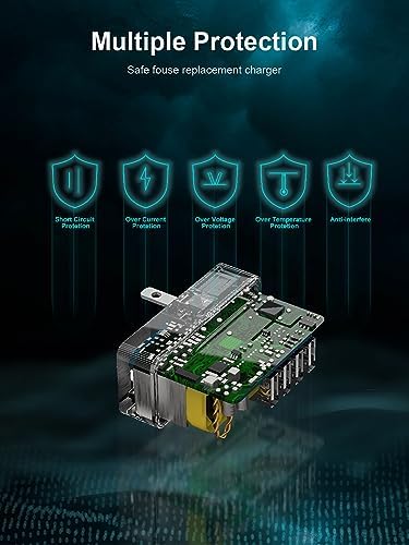 Arttron 40 W 6-Port Foldable USB Wall Charger – Ultimate Fast Charging Adapter for i Phones, i Pads, Tablets & Smartphones – Compact, Multi-Device Power Solution with Safety Features for Home and Office Efficiency