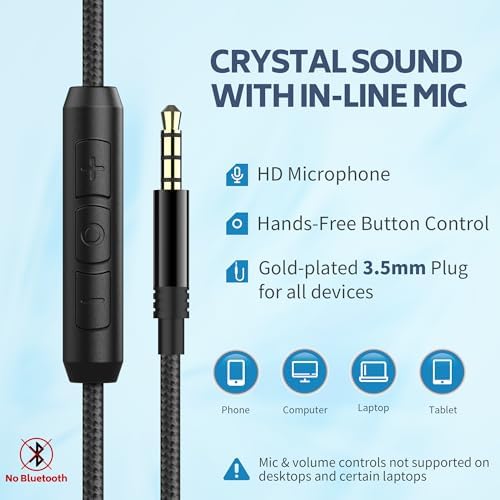 Experience Unmatched Sound Clarity with AC01 Over-Ear Noise-Canceling Headphones – Integrated Microphone & Inline Volume Control for Effortless Listening – Perfect for Music Lovers, Gamers, and Professionals – Universal 3.5 mm Compatibility for All Devices – Stylish Black and Grey Finish for a Modern Touch – Ideal for All Ages, Lightweight and Comfortable for Long Wear – Elevate Your Audio Experience with Durable, High-Performance Headsets