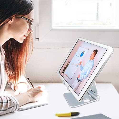 Aduro U-Rise XL Foldable Aluminum Tablet & Phone Stand – Versatile Adjustable Holder for i Phone, i Pad Pro, Nexus, and E-Readers (4-12″) – Premium Stability, Ergonomic Design, and Portable Convenience for Home & Office Use