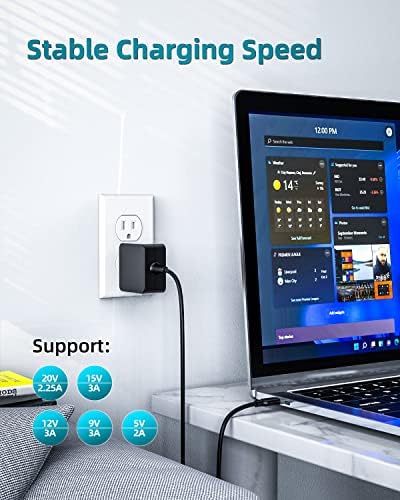 Ultimate 45 W Fast Charger for Asus Chromebook – UL Safety Certified USB-C Power Adapter with 7.5 FT Cable – Portable Design for Enhanced Compatibility & Lightning Speed Charging – 30-Day Risk-Free Guarantee & 2-Year Warranty