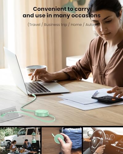 Fasgear High-Power 240 W Retractable USB C to C Charging Cable – Ultra-Fast 5 A Power Delivery for i Phone 15 Plus & Samsung Galaxy S23 – Compact and Durable Tangle-Free Design for Effortless Portability and Efficiency