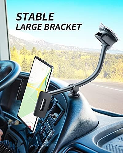 Ultimate Gooseneck Tablet Car Mount – Versatile Suction Holder for 7-12.4 Inch Devices – Securely Fits i Pad & Samsung Tab – Effortless Hands-Free Navigation & Entertainment – Enhanced Stability for Safe Driving – Perfect for Daily Commutes & Road Trips