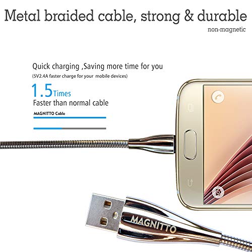 Premium 6 ft USB Type C Cable 2-Pack – Metal Braided Fast Charging Cord for Samsung Galaxy, PS5, Google Pixel – Superior Durability, Universal Compatibility, High-Speed Data Transfer