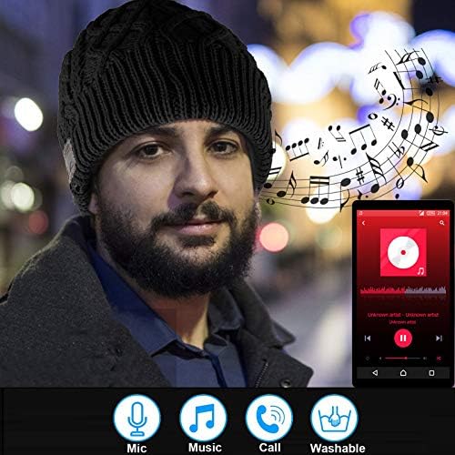 Stay Warm and Tune In: Bluetooth V5.0 Music Beanie for Hands-Free Winter Adventures, Cozy Comfort, and Stylish Outdoor Listening – Perfect Unisex Cap for Active Lifestyles