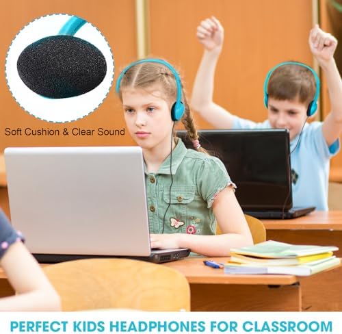 Transform Your Classroom Audio with Konohan 30 Pack Kids Headphones – Adjustable Wired Headset for Enhanced Learning, Lightweight Comfort, and Durable Design for All Ages – Perfect for Educational Use with 3.5 mm Jack Compatibility