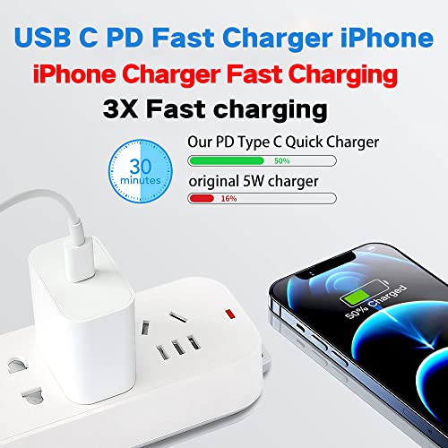 MFi Certified 6 FT USB C to Lightning Charging Cable Pack – Fast Charging i Phone Adapter for 14 Pro Max, 14 Plus, 13 Mini, 12, 11, X, SE & Air Pods – Durable, High-Speed Charging Solution for Apple Devices with Enhanced Compatibility