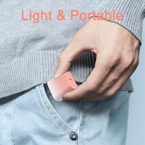 i GENJUN 4 Pack USB C Fast Charger Block – 20 W Power Delivery 3.0 Wall Adapter for i Phone 16/15/14, Galaxy & Pixel – Portable Type C Power Adapter for Air Pods Pro – Compact Travel Essential with Superior Speed and Compatibility