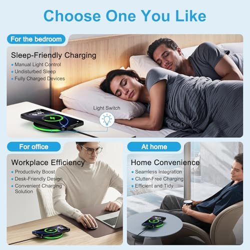 Samsung 15 W Fast Wireless Charger Pad for Galaxy S25 Ultra, S24, S23, S22, Z Flip 7, and i Phone 16 Series – Rapid Charging Station with QC3.0 Adapter, Case-Friendly Design & LED Indicator – Ultimate Compatibility for Android and i OS Devices
