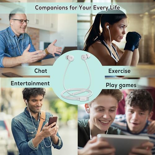USB C Wired Earbuds with HD Microphone – Premium Noise-Isolating In-Ear Headphones for i Phone 16/15 Pro Max & Samsung Galaxy Devices – Exceptional Sound Quality & Integrated Volume Control – Lightweight, Portable Design for Music & Calls – Enhanced Compatibility with Galaxy Z Flip 5, Pixel 8, and More