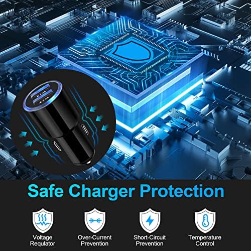 High-Performance Dual Port Car Charger Adapter – 5 Pack, 4.8 A Fast Charge USB Lighter Plug for i Phone 15, Samsung Galaxy S23 & More – Ultimate Compatibility & Safety Features for On-the-Go Power Solutions