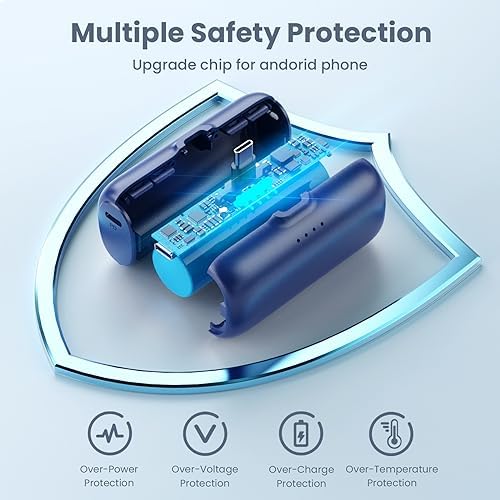 Ultra-Compact 5200 m Ah USB C Power Bank – Fast Charging Mini Portable Charger for i Phone 16/16 Plus/15/15 Plus/15 Pro Max, Galaxy S25/S24, i Pad, and Android Devices – Essential Power Solution for On-the-Go Charging