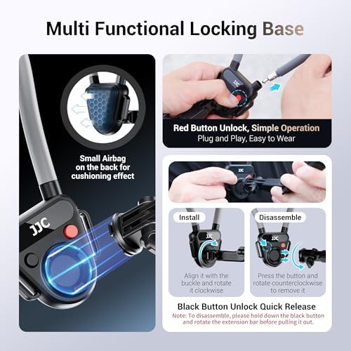 Versatile Magnetic Neck Mount for i Phone & Action Cameras – Hands-Free POV/Vlog Selfie Holder with Adjustable Arms for Ultimate Stability and Comfort – Ideal for Creators on the Go – Perfect for i Phone 16, 15, 14 Series & Android Devices – Capture Stunning Shots Effortlessly