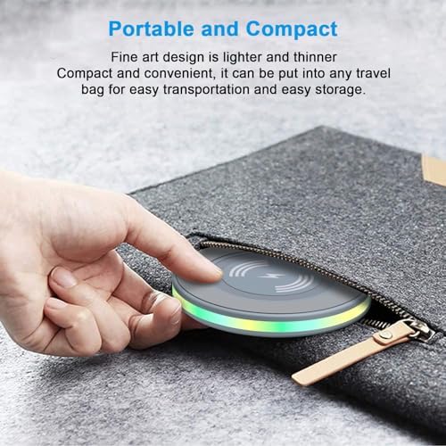 High-Speed 15 W Samsung Wireless Charging Pad for Galaxy S25 Ultra, S24 Ultra, S23 FE, S22, S21, S20 FE, Plus i Phone 16, 15, 14 Pro Max & Google Pixel 9 Pro XL – Ultimate Fast Charging Station with Enhanced Device Compatibility and Safety Features