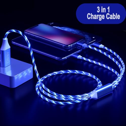 RGB USB A to Type C Fast Charging Cable Phone Charger High Data Speed Light Up Colourful RGB Current Flowing for All USB C Device-USB A to C RGB 39 Inche – Enhanced Compatibility and Speed