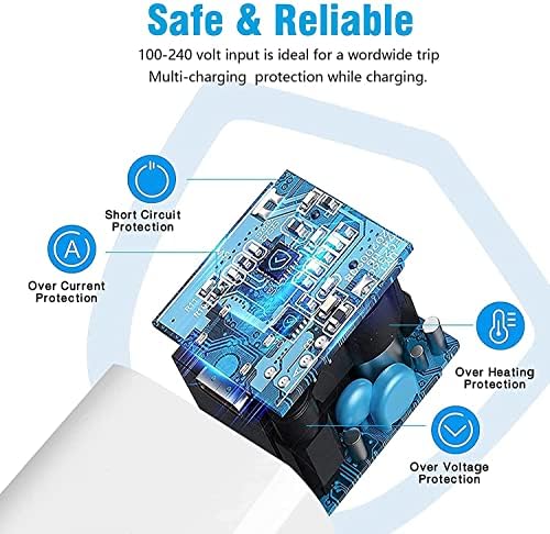 Maximize Your Charging Efficiency with 10 ft MFi Certified i Phone Lightning Cable & USB Wall Charger – Fast Data Sync & Dual Pack for i Phone 13, 12, 11 Pro Max, SE 2020, and More – Perfect Travel Companion for Ultimate Connectivity