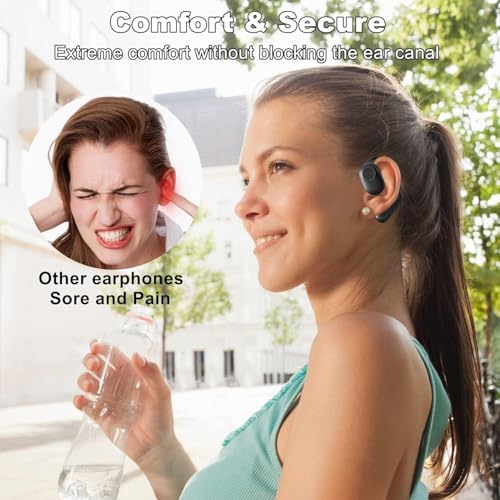 Transform Your Audio Experience with 2025 Open-Ear Bluetooth 5.2 Earbuds – Featuring 56 Hours of Playtime, IPX5 Waterproof Durability, and Advanced Noise Isolation for Crystal-Clear Sound. Perfect for Active Lifestyles, These Ergonomic Sport Earphones Offer Touch Control for Effortless Operation and Enhanced Environmental Awareness, Ideal for Running, Cycling, and Outdoor Activities. Stay Comfortable and Connected While Enjoying Your Surroundings with These Stylish and Innovative Headphones. Your Ultimate Companion for All-Day Listening and Performance, Engineered for Daily Commutes and Intense Workouts. Experience the Perfect Balance of Functionality and Elegance with Cutting-Edge Features Tailored for Modern Audio Enthusiasts.