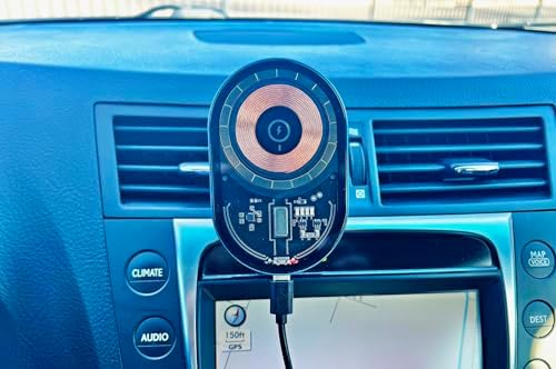 Sleek Magnetic Car Charger with Transparent Design – 15 W Fast Charging for i Phone 12-15 Pro Max – Effortless Alignment & Stylish Aesthetics for On-the-Go Power Solutions