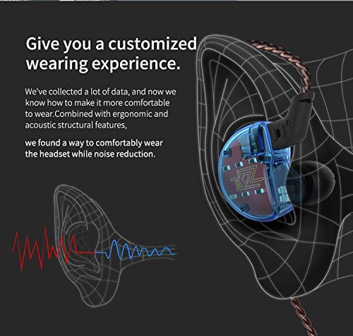 Kinboofi KZ ZS10 Hybrid In-Ear Monitor Earbuds – 4 Balanced Armature & 1 Dynamic Driver for Superior Sound Quality, Detachable 2-Pin Cable, Noise Cancelling Features, Ergonomic Design for MP3 & Android Devices, Built-In Mic for Crystal Clear Calls – Ultimate Audio Experience