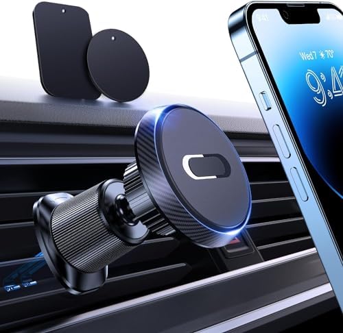 Ultimate Hands-Free Magnetic Car Phone Holder by isuke – Adjustable Mount for Smartphones 4-7.2 Inches – Military-Grade Stability with Double Hooks – 360-Degree Rotational Design for Enhanced Viewing – Perfect for GPS Navigation and Call Management – Durable, Sleek Finish Ideal for Any Vehicle Interior – Elevate Your Driving Experience with This Essential Accessory for Safety and Convenience