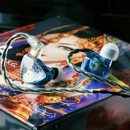 FAAEAL TANGZU Wan’er S.G Hi-Fi Earbuds – Premium Audiophile In-Ear Monitors Featuring 10 mm Dynamic Drivers for Enhanced Audio Clarity, Ergonomic Comfort Fit, Detachable 2-Pin Cable for Customization, Stylish Mixed Color Design, and Integrated Microphone for Effortless Hands-Free Calls and Versatile Listening Experiences