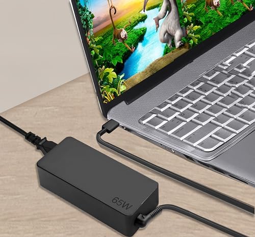 High-Speed 65 W USB-C Replacement Laptop Charger for Lenovo Think Pad, Yoga & Chromebook – Universal Compatibility & Enhanced Performance with 12-Month Warranty, UL Certified Safety, Ideal for T480, T490, E480 Models
