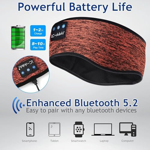 Bluetooth Sleep Headphones with Integrated Sleep Mask – Ultimate Wireless Earbuds for Peaceful Nights and Active Days | Perfect for Travel, Meditation, and Workouts – Superior Comfort and Sound Quality for Insomnia Relief and Focused Relaxation