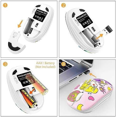 Ultra-Quiet Wireless Mouse with Nano Receiver – Perfect for PC, Laptop & Mac Book | Portable Optical Mice for Effortless Navigation | Ergonomic Design for Comfort & Productivity | Ideal for Mobile Professionals & Students