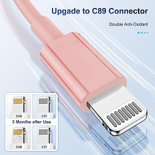 Premium 3-Pack Apple MFi Certified Lightning to USB Charger Cables – 6 FT Durable Fast Charging Cords for i Phone 13/12/11/11 Pro/11 Max/X/XS/XR/XS Max/8/7/6 – Enhanced Performance and Extended Reach for Seamless Device Connectivity