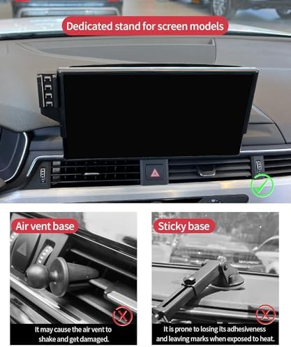 Car Phone Holder for 2021-2025 Audi Q5/2020-2025 A5/S5/RS5/20-25 A4/S4, 360° Rotation, 10.1 inch Screen Fixed Clip, Auto Accessories Navigation Bracket – Enhanced Compatibility and Speed