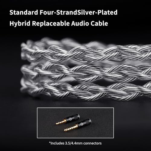 TRN Shell 4 DD Planar Hybrid Earphones – Elevate Your Audio Experience with Customizable Nozzle and 2-Pin Detachable Cable – Perfect for Audiophiles Seeking Unrivaled Sound Quality and Ergonomic Comfort for Daily Listening