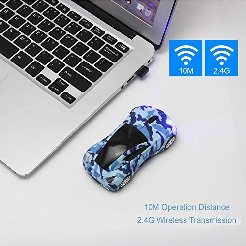 Sleek Yellow Wireless Car Mouse – Cool Sports Car Design for Enhanced Precision with 1600 DPI Optical Technology | Lightweight & Portable USB Receiver Mouse for Laptops, PCs, and Travel | Perfect Gift for Tech Lovers and Professionals
