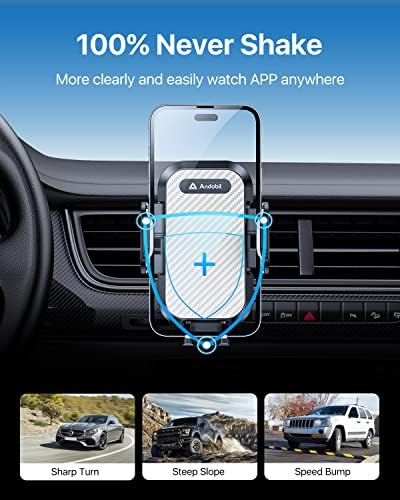 Upgrade Your Drive with the andobil 2025 Military-Grade Car Phone Holder Mount – Secure Vent Clip for i Phone 16/15/14/13/12 Pro Max & Samsung S25/S24 – Effortless One-Handed Operation, 360-Degree Rotation & Tool-Free Installation for Enhanced Navigation Safety