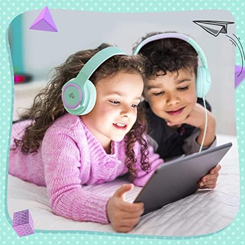 Safe & Stylish INFURTURE Kids Wired Headphones with Microphone – 94 d B Volume Limiting for Hearing Protection – Lightweight On-Ear Design Perfect for School, Travel & Home – Compatible with Tablets, Smartphones, PCs, and Kindles – Ideal Audio Experience for Boys and Girls