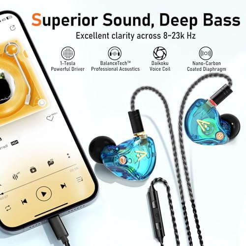 Unleash Exceptional Sound Quality with Vibes 202 MC USB-C Wired Earbuds: Premium Hi-Fi Audio, Advanced Noise Isolation, Ergonomic Comfort for i Phone 15/16 – Built-In Microphone for Effortless Communication & Durable Silver-Plated Cable – Includes Portable Case for On-the-Go Convenience