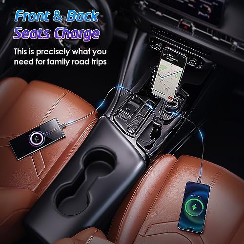 Wix Gear 360° Rotating Car Mount Phone Holder with Dual USB Charging – Adjustable Gooseneck Cigarette Lighter Cradle for Universal Smartphone Compatibility – Ultimate Driving Convenience and Hands-Free Safety