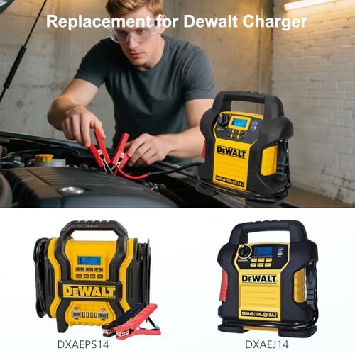 Dependable 15 V AC Charger for Dewalt Tools – Fast Charging Solution for Jump Starters & Air Compressors with Safety Features and Portability Advantages
