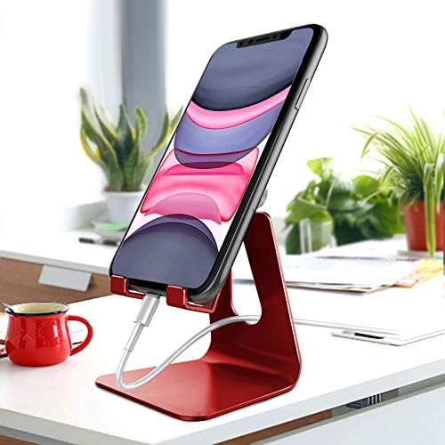 CreaDream Adjustable Cell Phone Stand, Phone Stand, Cradle, Dock, Holder, Aluminum Desktop Stand Compatible with Phone 13 12 Pro Max Charging, Accessories Desk, All Mobile Phones, Sierra Blue – Enhanced Compatibility and Speed