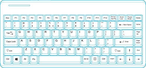 Compact Perixx PERIBOARD-409 H Wired USB Mini Keyboard with Dual USB Hubs – Effortless Typing Experience for Limited Spaces, Enhanced Compatibility, and Fast Connectivity
