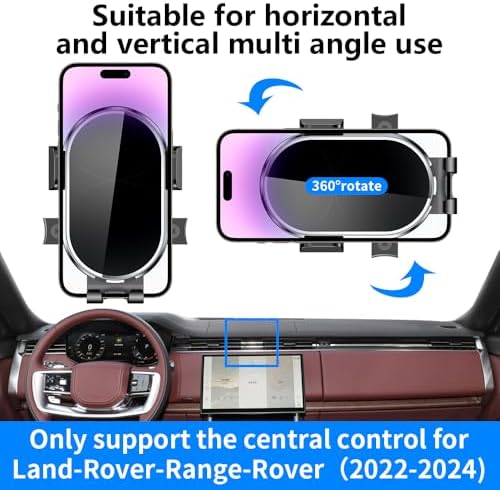 Premium Car Phone Holder for Land Rover Range Rover 2022-2025 – Stylish Dashboard Mount for Effortless Navigation and Enhanced Safety – Perfect Mobile Cradle Accessory to Elevate Your Driving Experience and Maintain Luxury Aesthetic