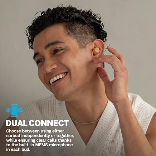 JLab Go Air Tones+ True Wireless Earbuds – Ultimate Bluetooth Audio Experience with 32+ Hours Playtime, Effortless Auto Pairing, Customizable EQ3 Sound Profiles, and Touch Control Functionality in Chic Earthtone Design – Ideal for Active Lifestyles and All-Day Wear Comfort