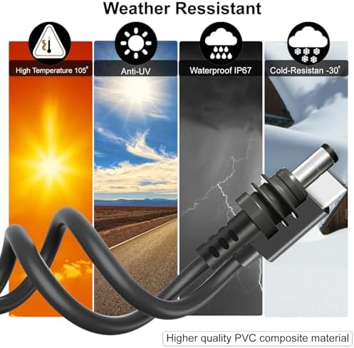 Starlink Mini USB C to DC Power Cable, 6.5ft Starlink Mini Type-C to Power Cable, PD 20V Type-C Input to DC Male Output Waterproof, Compatible with 65W+ PD 20V Protocol Power Supply/Source (2M) – Enhanced Compatibility and Speed