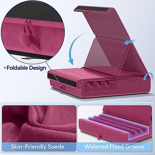 Revolutionize Your Tablet Experience with the KDD Foldable Pillow Holder – Ergonomic Lap & Bed Stand for i Pad Pro, Galaxy Tab, and E-Readers – Ultimate Comfort with Built-In Accessory Pocket & Stylus Mount – Lightweight, Durable Design for Effortless Portability and Posture Improvement
