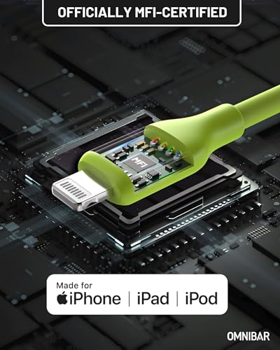 Premium 6 FT USB to Lightning Cable – MFi Certified Silicone Charger for i Phone and i Pad – Fast Charging and Enhanced Durability for i Phone 14/13/12/11 Pro/Max, i Pad Air/Mini/Pro, Air Pods, Beats X – Versatile Charging Solution for Home, Car, and Office