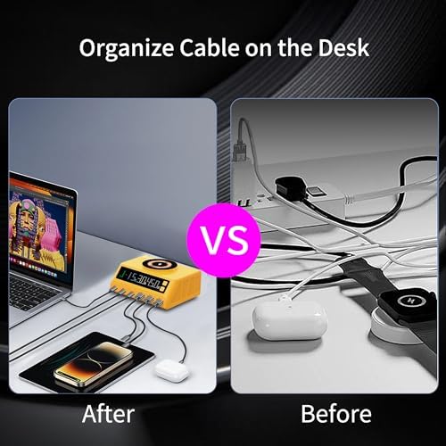 Ultimate 110 W USB C Multi-Device Charging Station – 6-Port Fast Charger with Magnetic Wireless Dock for i Phone, i Pad, Mac Book, Samsung Tablets, and Android Devices – Enhanced Ga N Technology for Superior Speed and Universal Compatibility