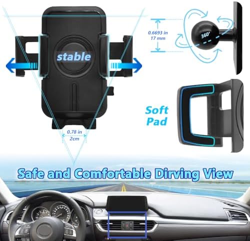 Premium WAAPAK Car Phone Holder Mount for 2016-2021 Mazda 6 – Ultimate Smartphone Cradle with 360-Degree Rotation, No-Tool Installation, and Robust Design for Enhanced Driving Safety and Seamless Navigation