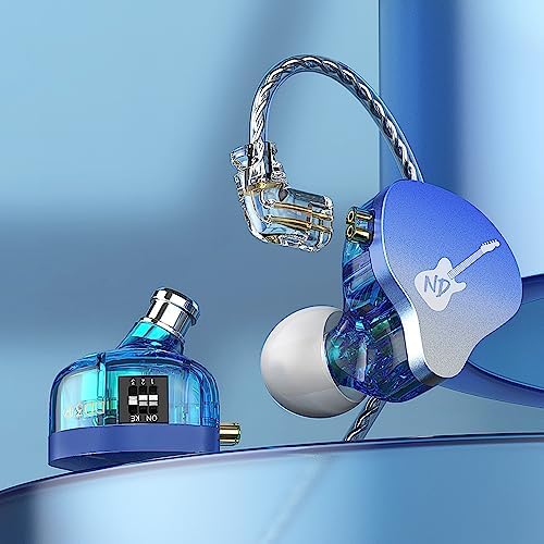 ND-DD3 Hi-Fi Adjustable Dual Magnetic Earphones – Premium Customizable In-Ear Monitors with 4 Sound Profiles, Detachable 2-Pin Cable, Integrated Microphone, and Superior Audio Quality for Discerning Audiophiles – Sleek Black Wired Headphones for Everyday Comfort and Versatility