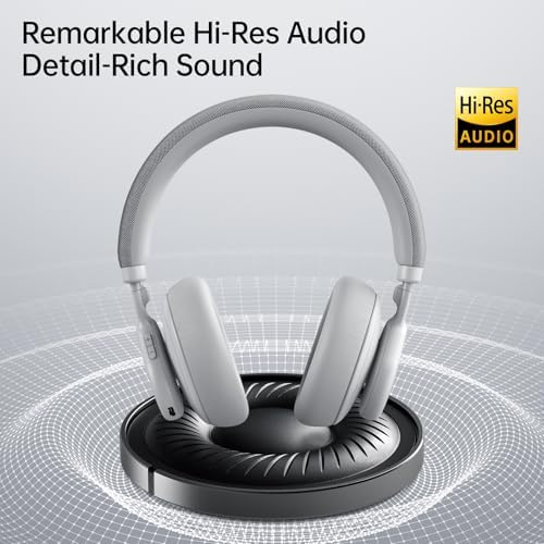 Discover the Ultimate Audio Escape with FINGERTIME’s Bluetooth 5.3 Over-Ear Headphones – Advanced Active Noise Cancelling, Unmatched 40-Hour Playtime, and Luxurious Comfort in a Sleek Grey Finish for Effortless Audio Bliss and Flawless Connectivity